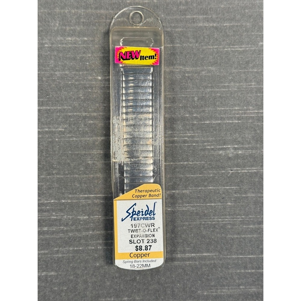 Speidel Twist-O-Flex Expansion Watch Band 18-22mm Therapeutic Copper 197CWR New